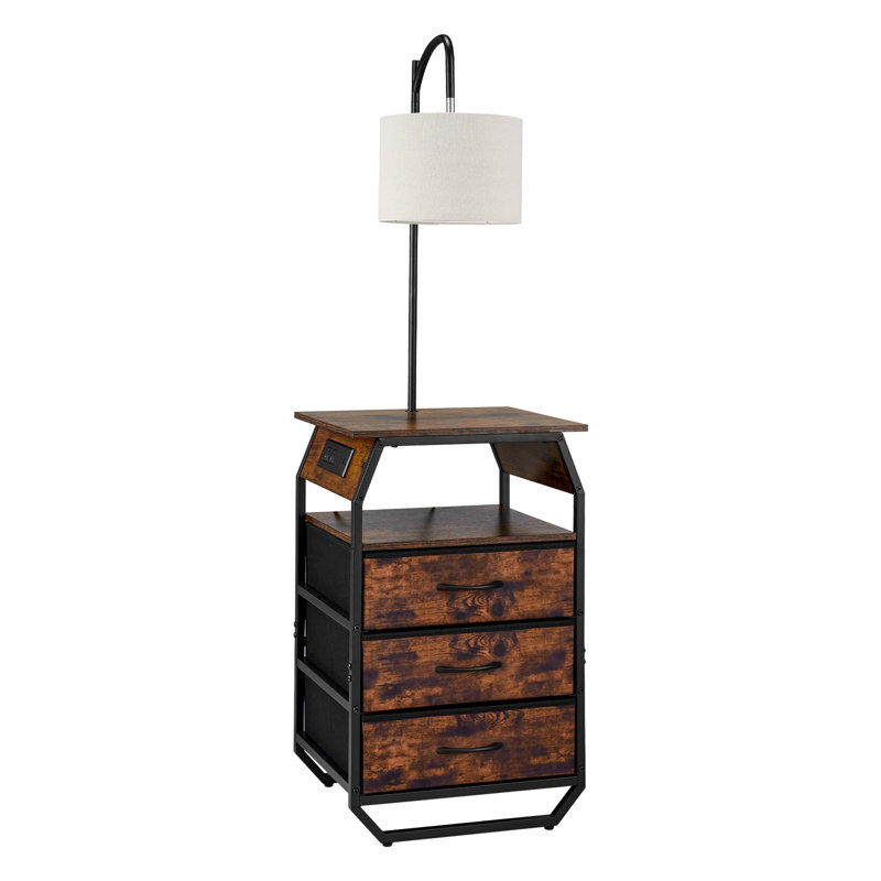 Lampe de table moderne 3-en-1 avec éclairage réglable et charge multi-ports