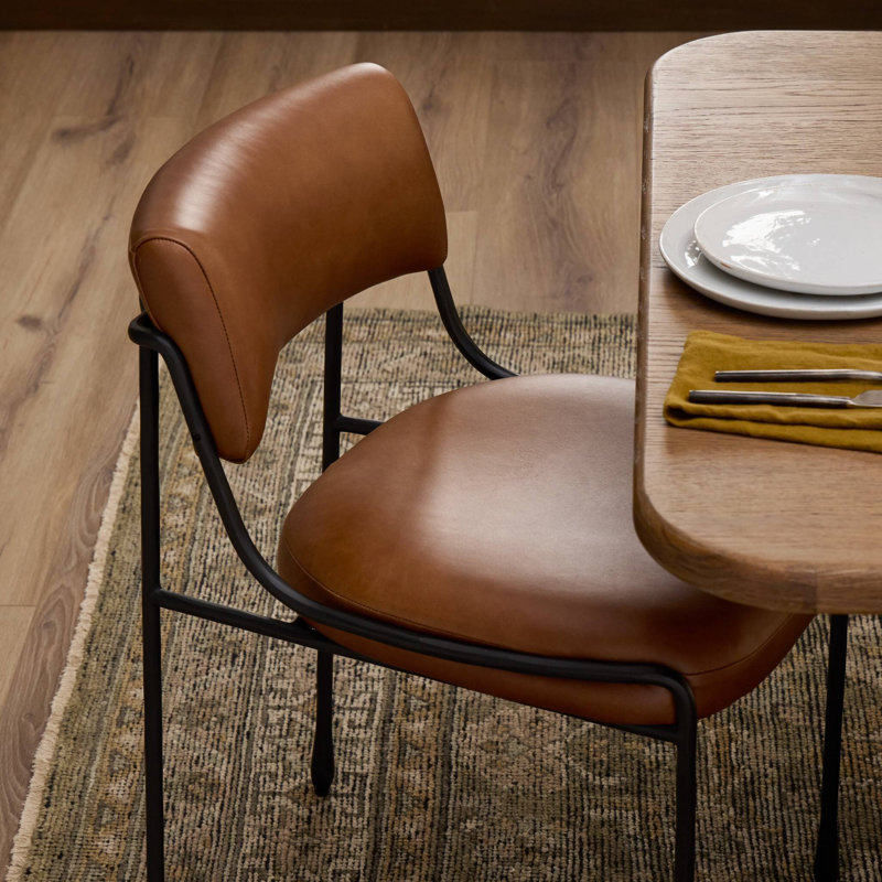 Nettie Dining Chair-Crypton Nomad Snow, Sonoma Chestnut