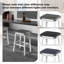 Ensemble de 2 tabourets de bar de salle à manger de 30 pouces avec structure en bois d'acacia