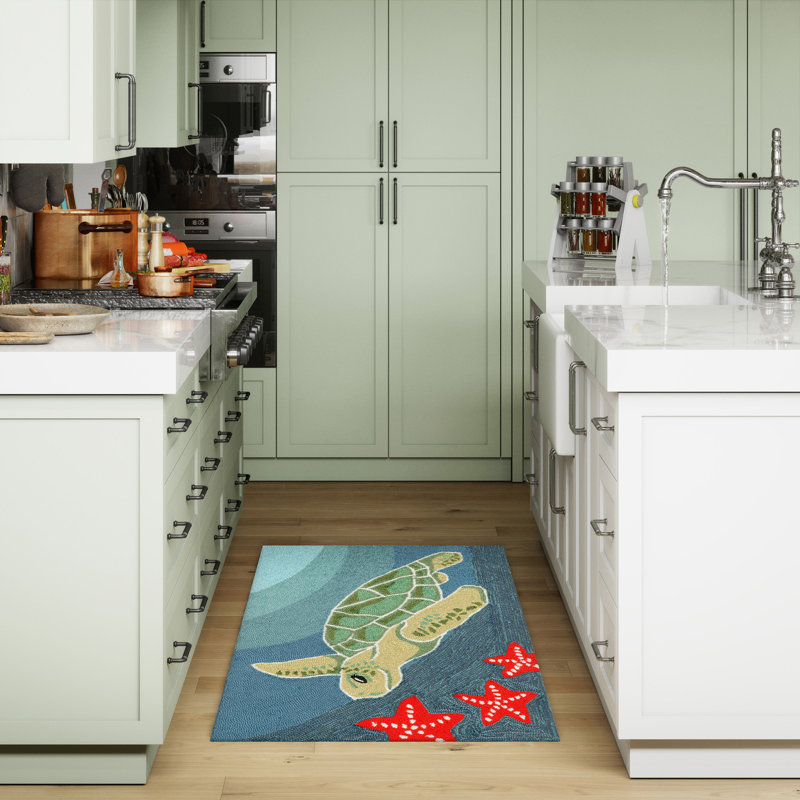 Zilla  No Pattern And Not Solid Color Polyester Kitchen Mat, 30" W x 48" L