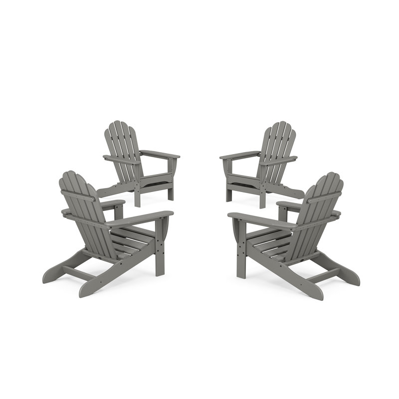 4-Piece Monterey Bay Adirondack Chair Conversation Set, Stepping Stone