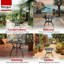 BANGUI Garden & Patio Cast Aluminium Bistro Table-1270809211