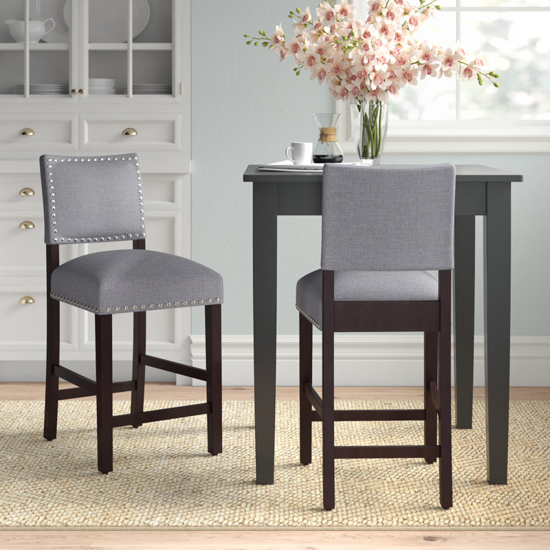 Tabouret de comptoir 23,75 po Atmore, gris