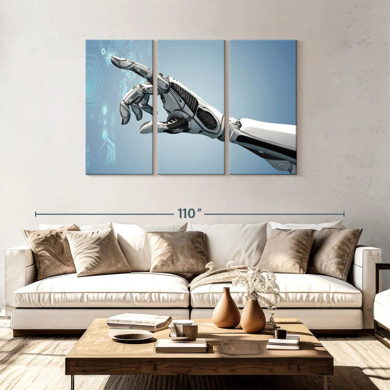 Kelan Futuristic Robot Arm, 48" H x 74" W