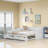Wooden Daybed With Trundle Bed And Two Storage Drawers, Extendable For Extra Sleeping Space And Organization