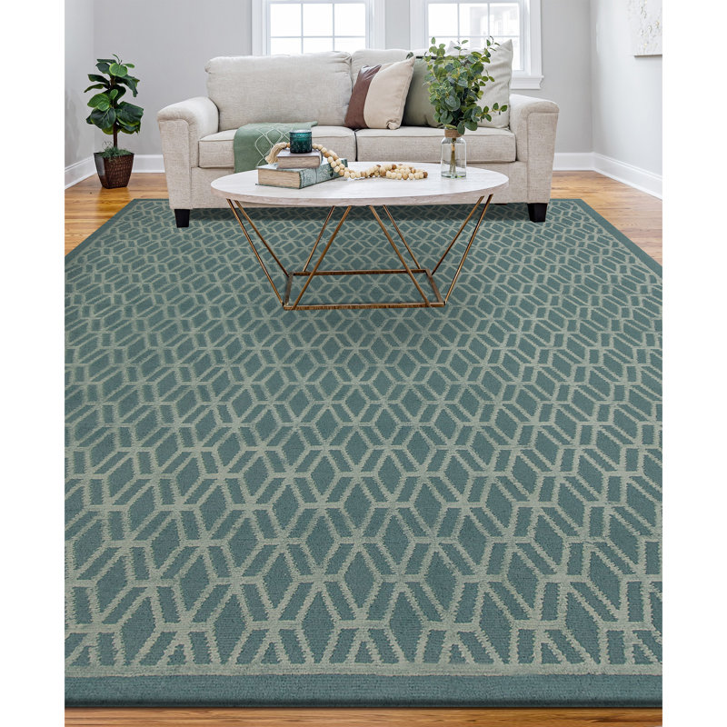 Handmade Wool Area Rug, Rectangle 8' x 10'
