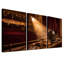 «Vintage Film Projector And Reels In Ornate Theatre», ensemble de 3 toiles-133443391