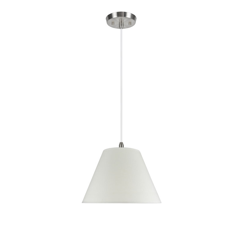 Luminaire suspendu conique unique à 2 lumières Seth, H 11 po x l 15 po x P 7 po