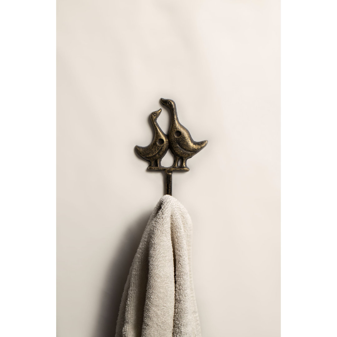 CAST IRON HOOK - FantasHome Wall Mounted Cast Iron Home Décor Single Hook (Ducks) Winston Porter