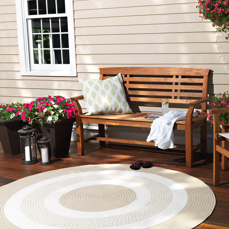 Tapis intérieur / extérieur Omaha , Ovale 10 pi x 13 pi, Beige