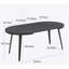 Table extensible, table de salle à manger, table de bureau, table basse, pieds en métal, plateau en bois aggloméré, 100/140 / 180X100X75Cm, couleur noire-1076915835