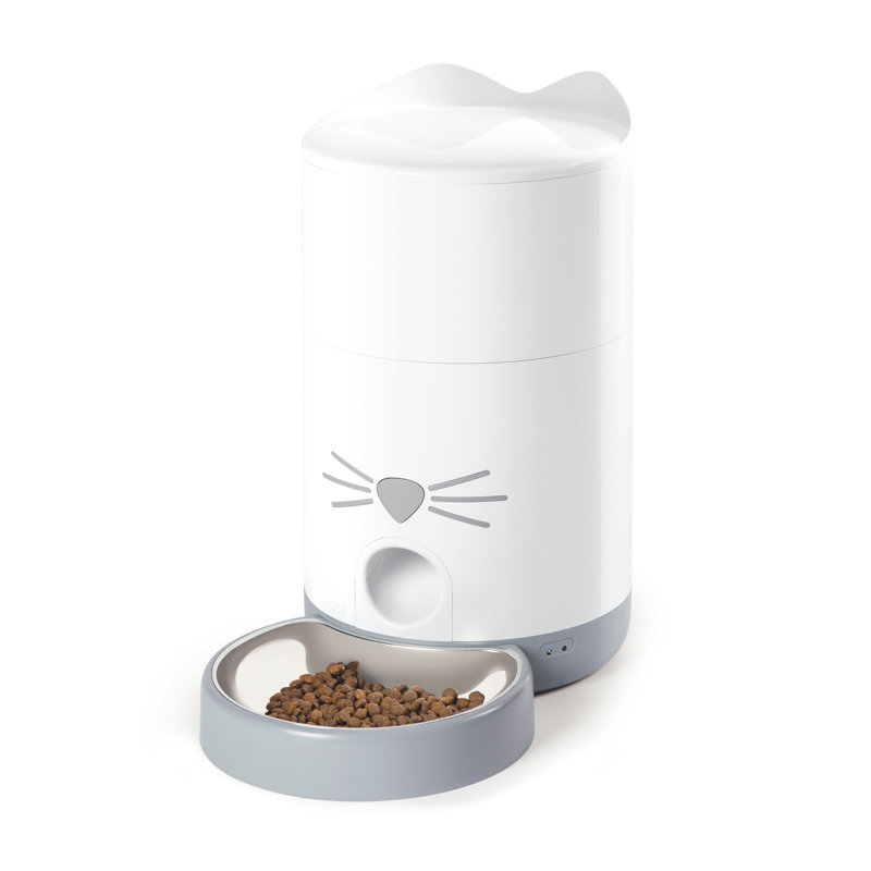 Stainless Steel Smart Cat Feeder with Mobile App Control