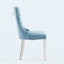 Chaise de salle à manger haut de gamme rembourrée en velours de bois massif avec pieds en acier inoxydable chromé, garniture cloutée, ensemble de 2