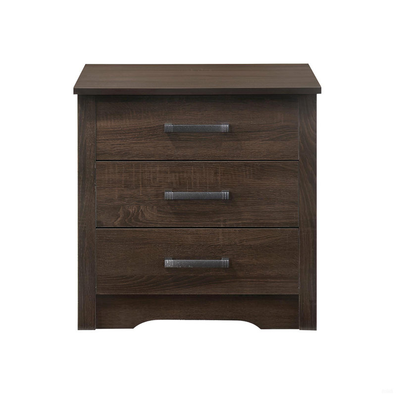 Sandle Wood Contemporary Nightstand, Brown
