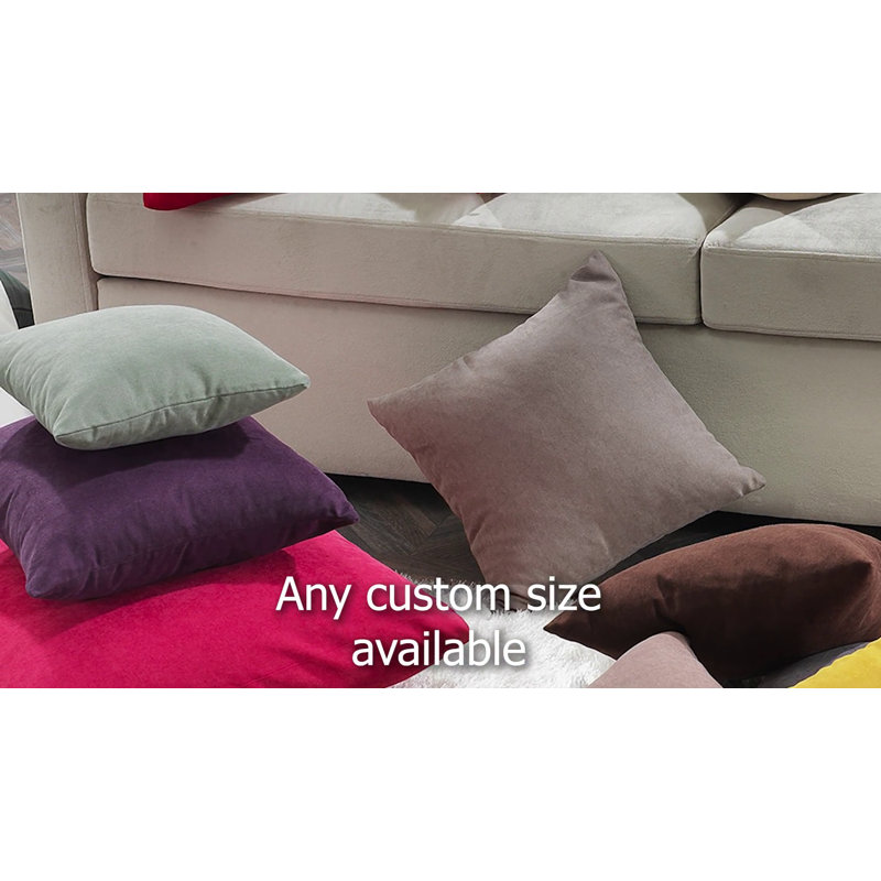 Mustard Yellow 18" x 18" Polyester Euro Throw Pillow Covers Set