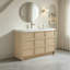 Meuble-lavabo simple autoportant 48 po avec lavabo en résine et 3 portes d'armoire à fermeture en douceur-31853028