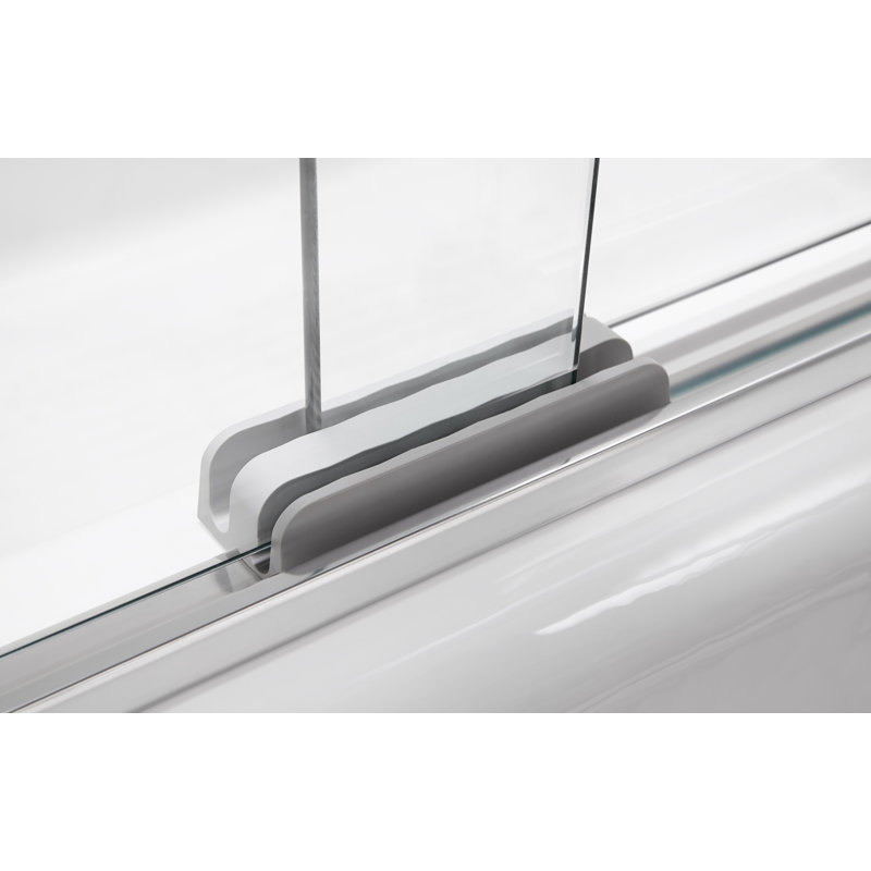 Revel 59.63" x 70" Double Sliding Shower Door with CleanCoat® Technology, Bright Polished Silver, Crystal Clear