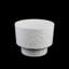 Ensemble de 3 pots à fleurs en mélamine texturée avec base à piédestal, pots de plantes d'intérieur blanc mat (7,5 po, 6,5 po, 5,5 po)