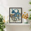 «Vintage Textured Octopus» sur papier-98265777-98265780