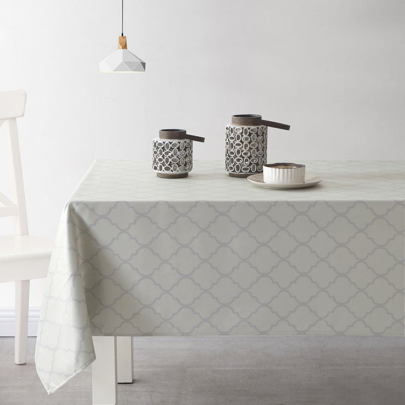 Nappe en treillis de luxe Zendaya, l 120 po x L 60 po, Blanc cassé