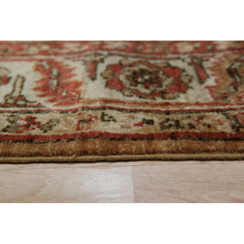 Tapis brun en laine noué à la main Brannon, Tapis de couloir 3 pi x 12 pi
