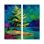 «Vibrant Green Pine Trees Morning Sun», impression sur toile de pin, décoration murale nature verte 2 pièces