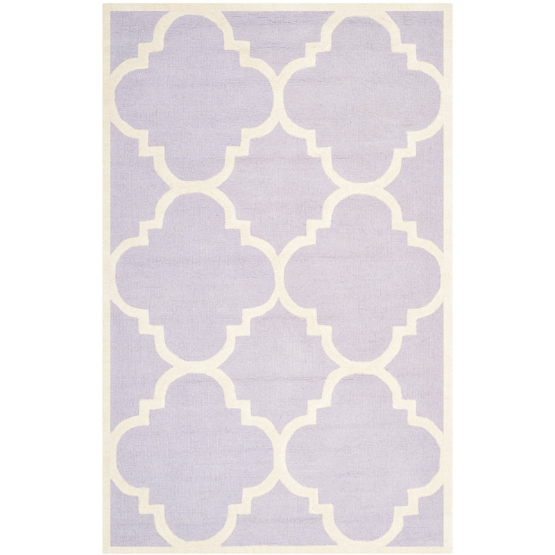 Sanyla Hand Tufted Wool Geometric Rug, Rectangle 2'6" x 4'