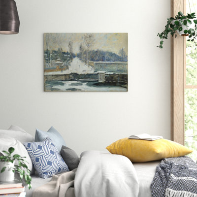Landscape (2) by Alfred Sisley - Wrapped Canvas