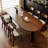 Walnut Rectangular Solid Wood Dining Table-1832295833