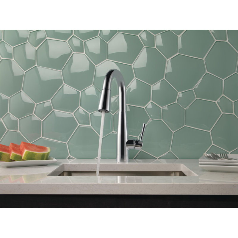 Essa Pull Down Sprayer Bar Faucet, Single Handle Prep Sink Faucet, Chrome