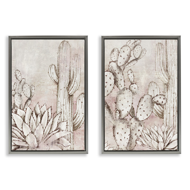 Ensemble de 2 cadres flottants Botanical Oasis Guardians, design par Luna Mavis, H 31 po x l 21 po