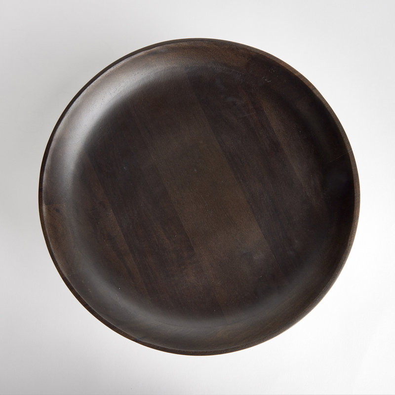 Wood Serving Bowl, Dark Brown