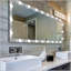 Miroir mural pleine longueur avec ampoules DEL, commande tactile et 3 lumières de couleur pour la coiffeuse et le meuble-lavabo-717099002