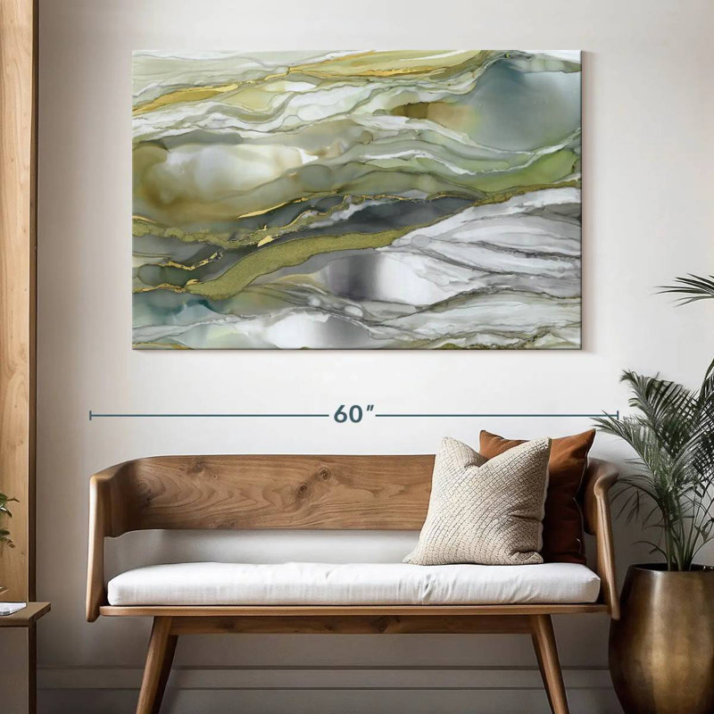 Avery Marbled Glass I, 34" H x 51" W