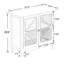 Armoire polyvalente à usage domestique - Rangement de cuisine avec portes à double vitrage. Conception rustique, nickel brossé. Fabrication, peint. Blanc, assemblage facile. Rangement fonctionnel amplement spacieux.