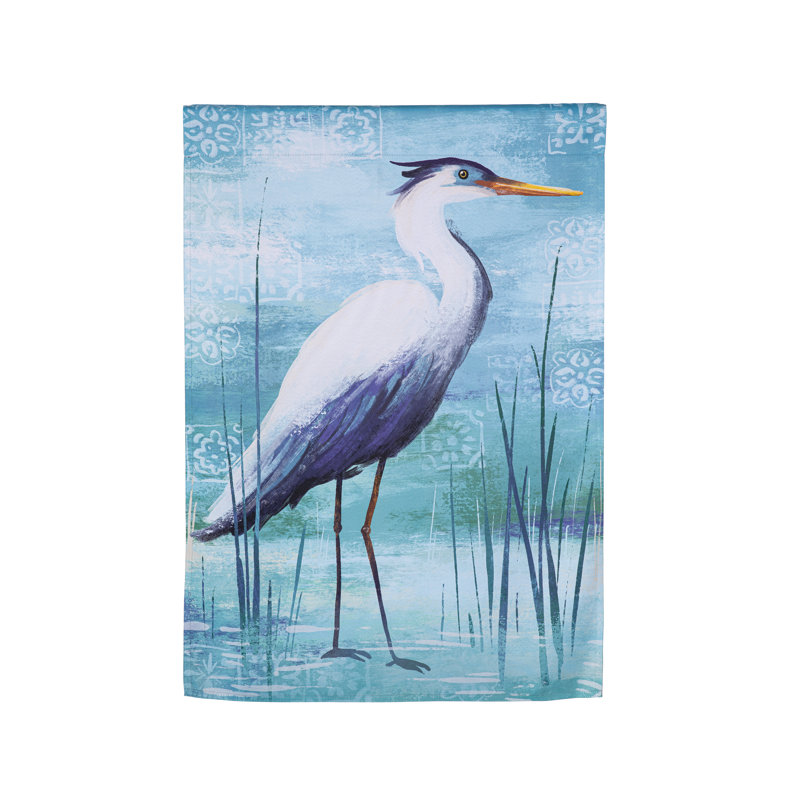 Blue Heron Reversible House Flags