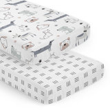Cartoon Puppy 2 Pack Fitted Crib Sheet by Sweet Jojo Designs