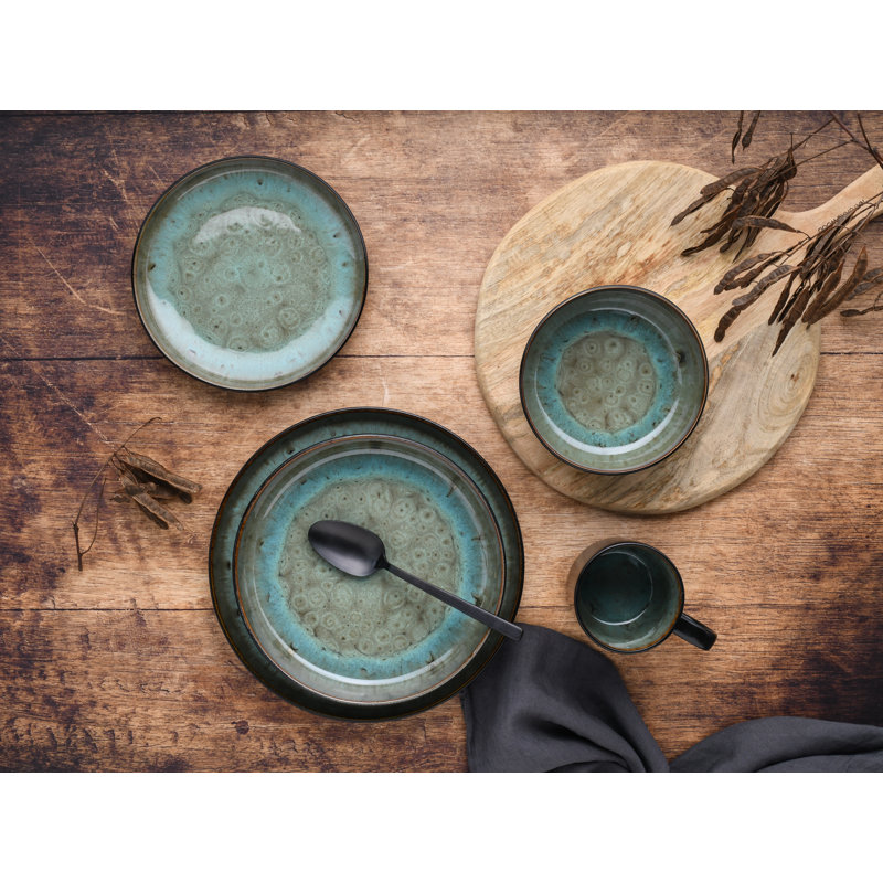 Nordic Fjord Creatable Dinnerware - Set of 16, Green