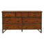 Commode de chambre à coucher avec 7 tiroirs de style industriel