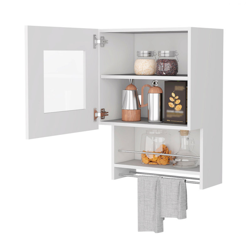 Kitchen Wall Cabinet With Towel Rack