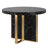 Roman Round Faux Marble Top Metal Base Dining Table-73994263