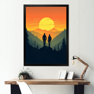 " Orange Yellow Bold Hiking Sunset "