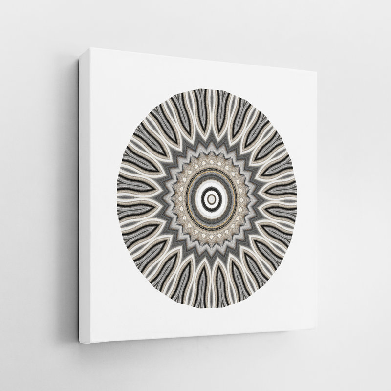 Mandala Circle 167 - peinture sur toile tendue, H 8 po x l 8 po