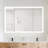 Tri-Fold Wall Mirror with Backlit, Front-lighted, Removable 10x Magnifying Mirror, Dimmer, Defogger-111660105