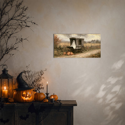 Art mural fantôme sur toile Halloween