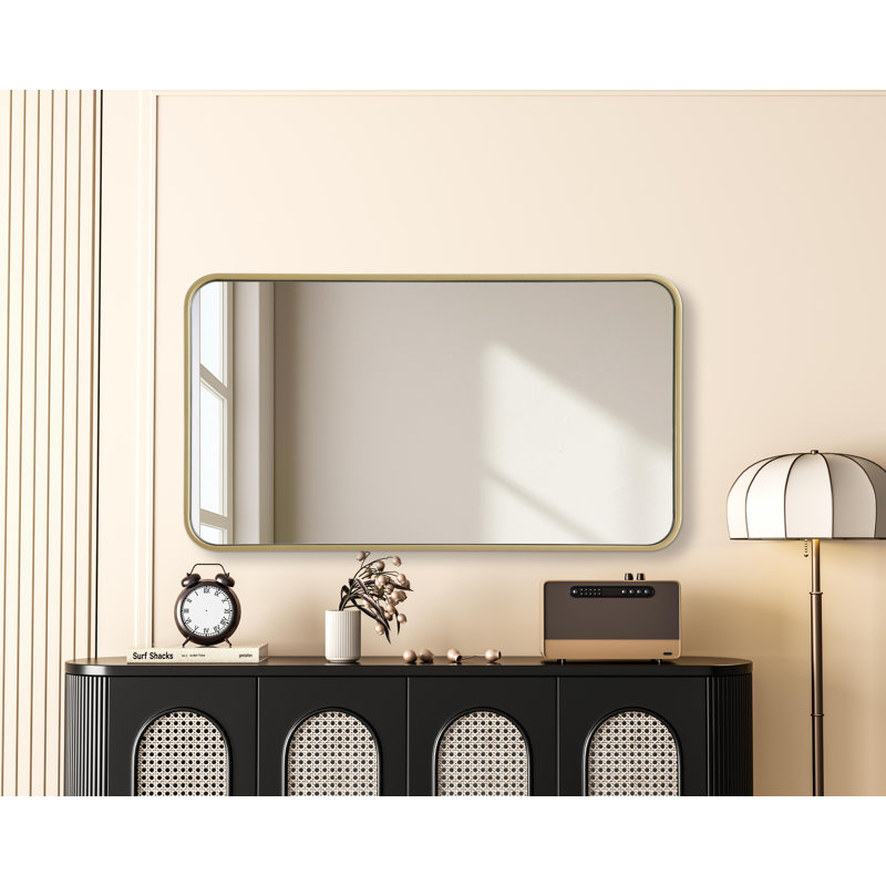 Erath Contour Metal Mirror, Brass, 36" x 20"