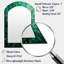 Emerald Euphoria II - miroir asymétrique paysager, miroir mural décoratif arche verte, impression d'art en métal-113734002