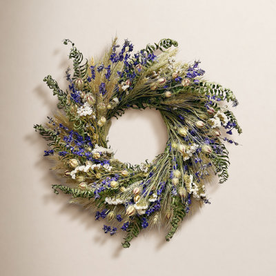 30" Handcrafted Larkspur Wreath