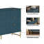 Commode d'appoint à 3 tiroirs (bleue)-79273911