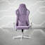 Fauteuil de jeu en velours mauve avec inclinaison à 150 ° et coussins en mousse viscoélastique
